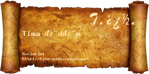 Tima Ádám névjegykártya